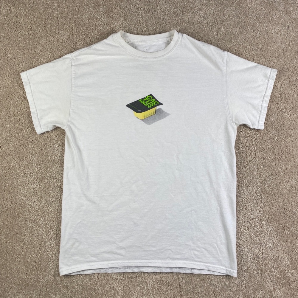 Travis Scott Cactus Jack x McDonalds Cactus Sauce White Graphic T-Shirt Small